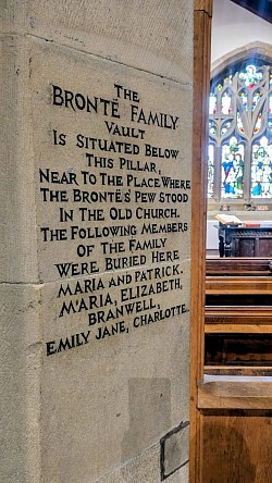 The Bronte family crypt at St Michael & All Angels, Haworth