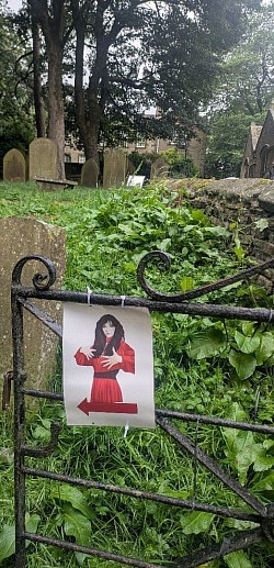 Kate Bush much in evidence around the village of Haworth, her big hit being if course Wuthering Heights