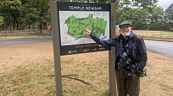 Not so Grim up North with Andy and Stuart 2026 Stuart pointing out the map about Temple Newsam