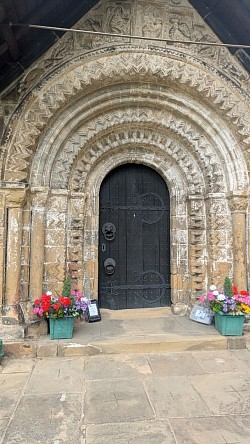 Adel church doorway closeup