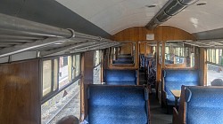 Carriage interior on The North Yorkshire Moors Railway