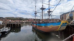 The Replica of Captain Cook's vessel Endeavour at Whitby
