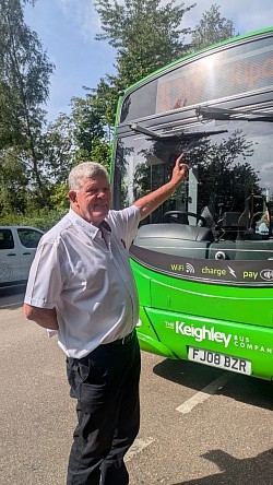 Keighley busses driver Roy drove us from Bradford Interchange to Fountains Abbey